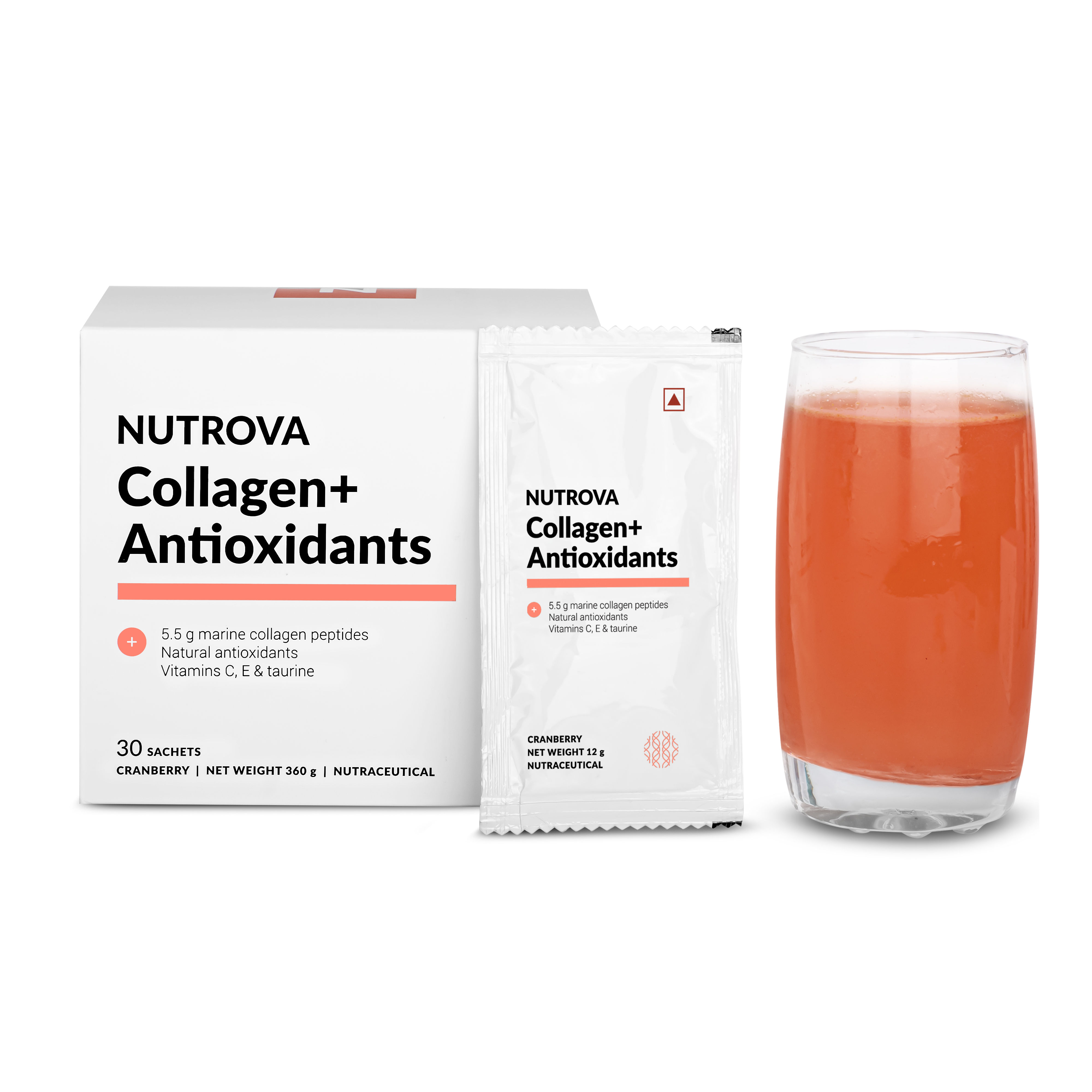 Nutrova Collagen + Antioxidants - Cranberry Flavour